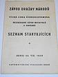 Velká cena ČSR, Závod družby národů, Brno 23. 8. 1959 - program + seznam startujících + vstupenky