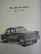 Hillman Minx III A - III B katalog náhradních součástí 1961