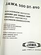 JAWA 500 DT - 890 - plochodrážní motocykl - instrukční knížka - seznam náhradních součástí