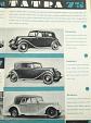 Tatra - výrobní program 1936 - Tatra 52, 70a, 77, 75, 57 - prospekt