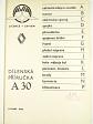 Avia A 30 - dílenská příručka - 1980