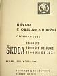 Škoda 1000 MB - 1100 MB - návod k obsluze a údržbě - 1969