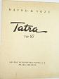 Tatra 87 - návod k obsluze a seznam náhradních dílů