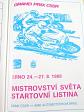Grand Prix ČSSR Brno - Velká cena ČSSR - Mistrovství světa motocyklů a sajdkárů - 24. - 27. 8. 1989 - program
