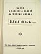 Slavia 1 D 80 A - návod k obsluze a údržbě naftového motoru + seznam náhradních dílů - 1968