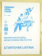 Grand Prix ČSSR Brno - Mistrovství světa sportovních prototypů - Mistrovství ČSSR formule Škoda - Mistrovství ČSSR CSV 1600 cm3 - 8. - 10. 7. 1988 - program + startovní listina + zvláštní ustanovení