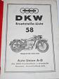 DKW NZ 250/350 - Ersatzteil-Liste - katalog náhradních dílů