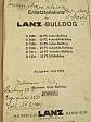 LANZ Bulldog 20 PS 25 PS - Ersatzteileliste - 1940