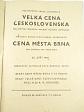 Velká cena Československa - Brno - 25. 9. 1949 - program + startovní listina - Vladimír Valenta