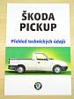 Škoda Pickup - 1997 - příslušenství + přehled technických údajů