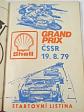 Mistrovství světa Grand Prix ČSSR - Brno - 17. - 19. 8. 1979 - program + startovní listina + vstupenka + leták