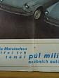 Mototechna 1949 - 1969 - 20 let odborných služeb motoristům - plakát - Škoda 1000 MB