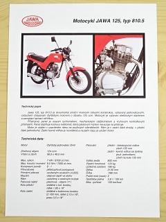 JAWA 125, typ 810-5 - prospekt