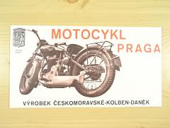 Praga - Motocykl Praga 500 ccm OHC - prospekt - REPRINT!!!