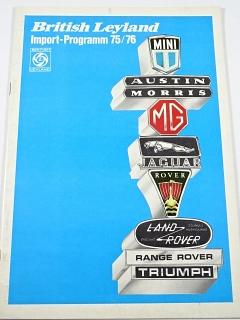 British Leyland - Import - Programm 1975/1976 - Mini, Austin, Morris, MG, Jaguar, Rover, Land-Rover, Range Rover, Triumph - prospekt