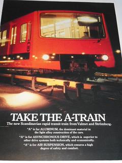 Valmet, Strömberg, Metrovaunut - Take the A-train - prospekt