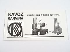 Kavoz Karviná - manipulační a čisticí technika - prospekt