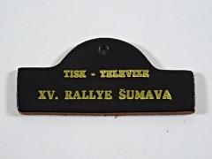 XV. Rallye Šumava - tisk - televize