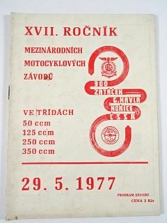 300 zatáček Gustava Havla - Hořice - 1977 - program