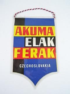 Akuma, Elak, Ferak  - akumulátory - Pražská akumulátorka n. p. Mladá Boleslav - vlaječka