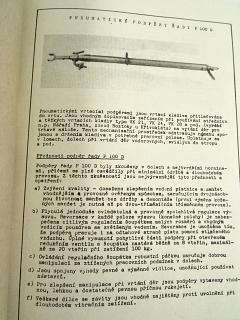 Pneumatické podpěry řady P 100 D - popis, seznam dílů - Metalis - Osan - 1966