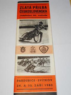 Zlatá přilba Československa, Pardubice, 1983 - program
