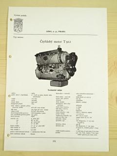 Praga - čtyřdobý motor T 912 - katalogový list - 1960 - Praga V3S - traktor T 60