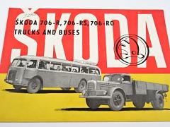 Škoda 706-R, 706-RS, 706-RO - Trucks and Buses - prospekt - Motokov - 1954