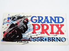 Grand Prix ČSSR Brno - PAL - samolepka - Vladimír Valenta