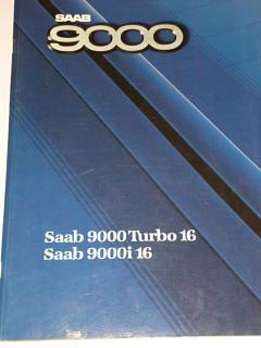 SAAB 9000 Turbo 16,  SAAB 9000i 16 - 1986 - prospekt