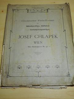 Illustrierter Preis - Kurant über Möbelbechläge, Huthaken und Vorhangstangenträger von Josef Chlapek Wien - 1904