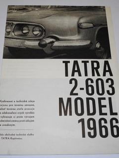 Tatra 2-603 model 1966 - prospekt