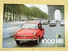 Škoda 1000 MB - prospekt - Motokov