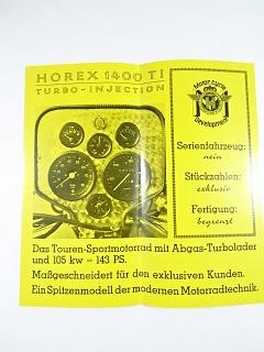 Horex 1400 TI - prospekt - REPRINT