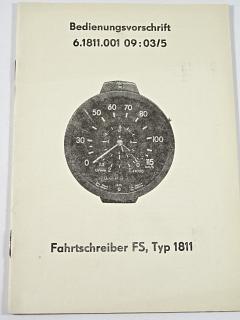 Fahrtschreiber FS Typ 1811 - Bedienungsvorschrift - 1979 - tachograf