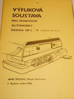 Výfuková soustava pro sportovní automobily Škoda 130 L/A, Škoda 120 LS/A - 1986 - AMK Škoda