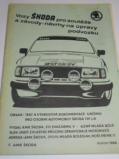 Vozy Škoda pro soutěže a závody - návrhy na úpravy podvozku - Škoda 130 L/A - 1988 - AMK Škoda