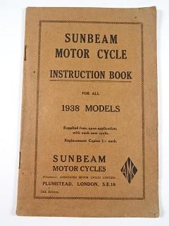 Sunbeam Motor Cycle - Instruction Book for All 1938 Models