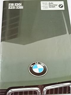 BMW 518, 520i, 525i, 528i - prospekt - 1983