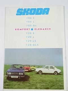 Škoda 105 S, L, GL, 120 S, L, LS, GLS - komfort - elegance - prospekt