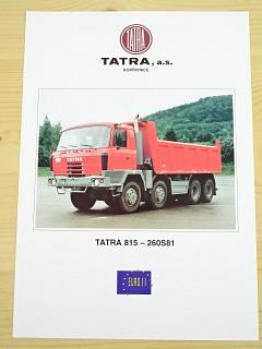 Tatra 815 - 260S81 36 255 8x8.2- čtyřnápravový sklápěč - prospekt