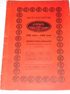 JAWA-ČZ 125/351, 150/352  -1953-54 -  technický popis a jízdní návod