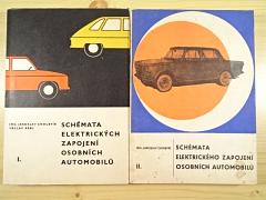 Schémata elektrických zapojení osobních automobilů - 1. + 2. díl - Jaroslav Cholevík, Václav Král - 1968 - 1969