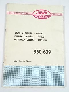 JAWA 350/639 - 1991 - návod k obsluze - dodatek