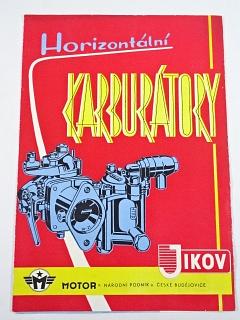 Jikov - horizontální karburátory Jikov POH, LOH - prospekt - 1963