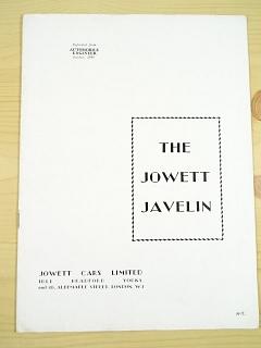 The Jowett Javelin - Jowett Cars Limited - 1948