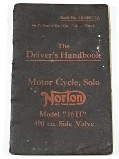 Norton Model 16 H 490 cc. Side Valve - Driver's Handbook