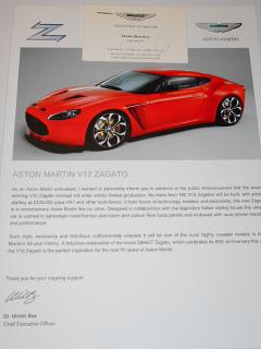 Aston Martin V 12 Zagato - prospekt