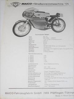 Maico RS 125 - prospekt