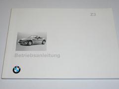 BMW Z3 Betriebsanleitung - roadster 1.8, 1.9  + Zusatzbetriebsanleitung BMW M roadster - 1996